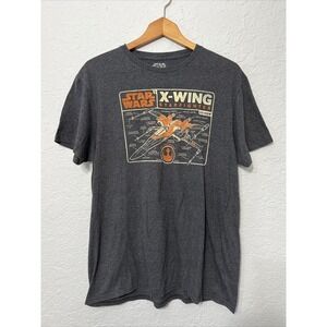 X-Wing Star Wars Shirt Short Sleeve Starfighter The Resistance Gray Size L